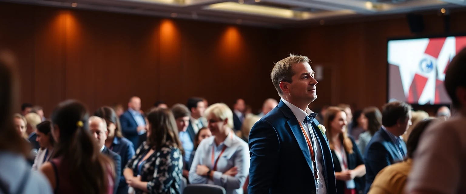 Corporate event photography, natural lighting, candid moments